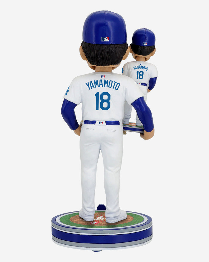 Yoshinobu Yamamoto Los Angeles Dodgers 2024 World Series Champions Bobble Dubblz Bobblehead FOCO - FOCO.com