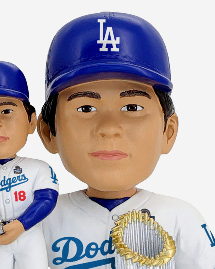 Yoshinobu Yamamoto Los Angeles Dodgers 2024 World Series Champions Bobble Dubblz Bobblehead FOCO - FOCO.com