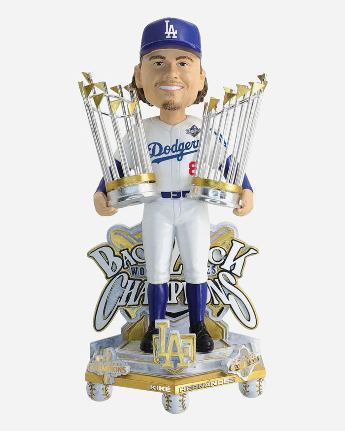 Kike Hernandez Los Angeles Dodgers 2025 Back To Back World Series Champions Celebration Bobblehead FOCO - FOCO.com