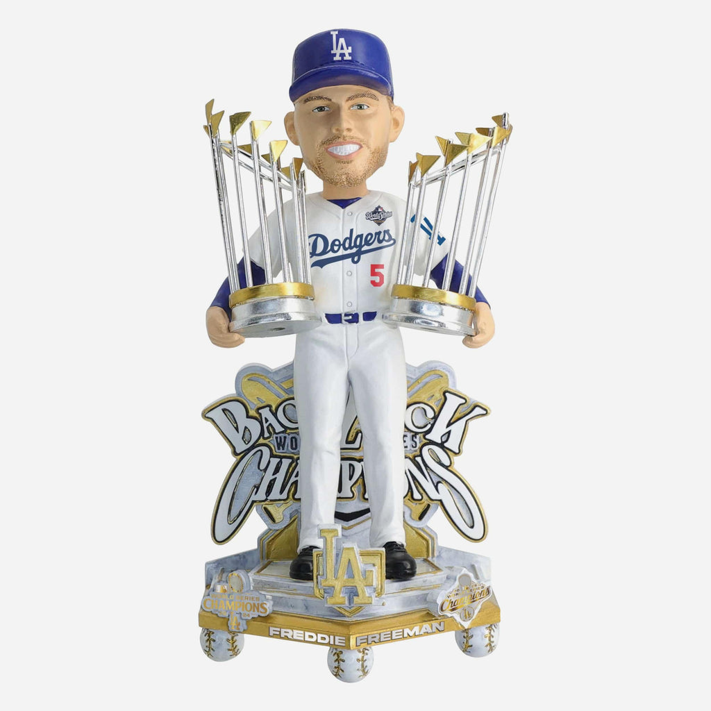 Freddie Freeman Los Angeles Dodgers 2025 Back To Back World Series Champions Celebration Bobblehead FOCO - FOCO.com