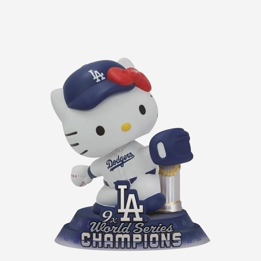 Los Angeles Dodgers Hello Kitty® 9X World Series Champions Mini Bobblehead FOCO - FOCO.com