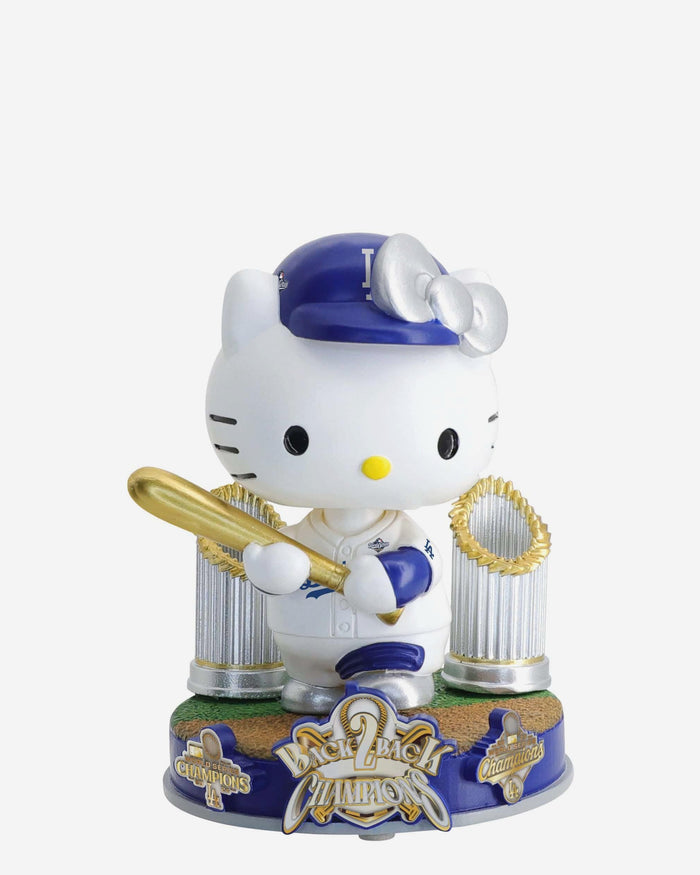 Los Angeles Dodgers 2025 Back To Back World Series Champions Hello Kitty® Mini Bobblehead FOCO - FOCO.com