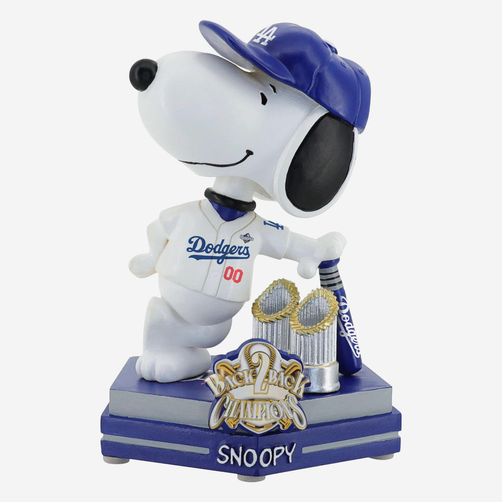 Snoopy Los Angeles Dodgers 2025 Back To Back World Series Champions Peanuts Trophy Bobblehead FOCO - FOCO.com