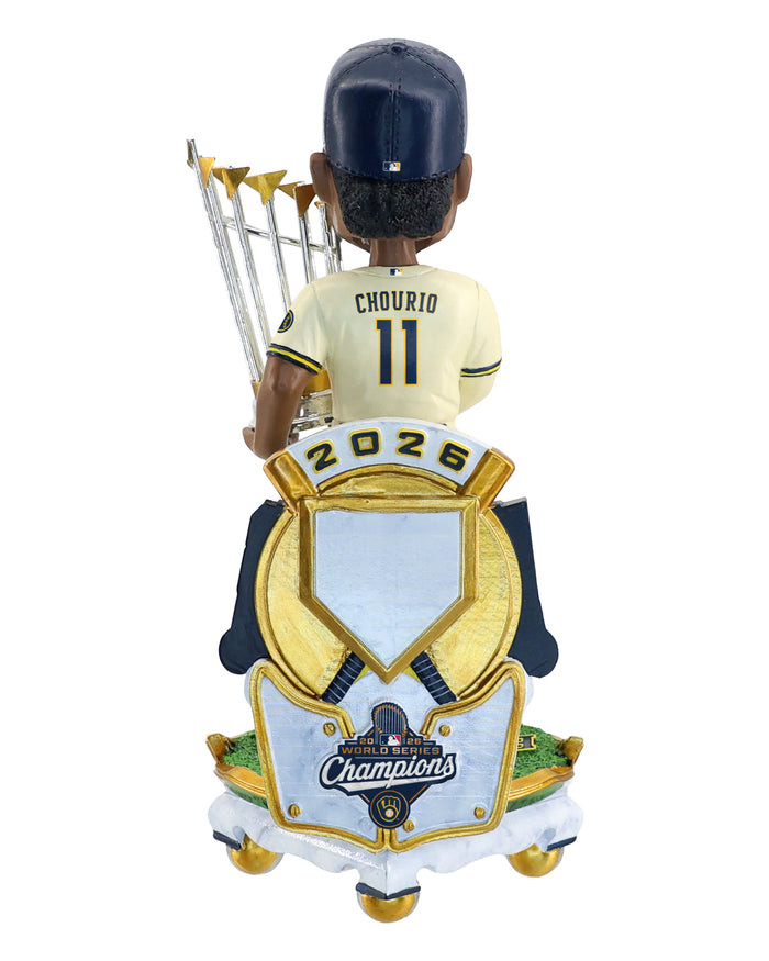 Jackson Chourio Milwaukee Brewers 2026 World Series Champions Celebration Bobblehead FOCO - FOCO.com