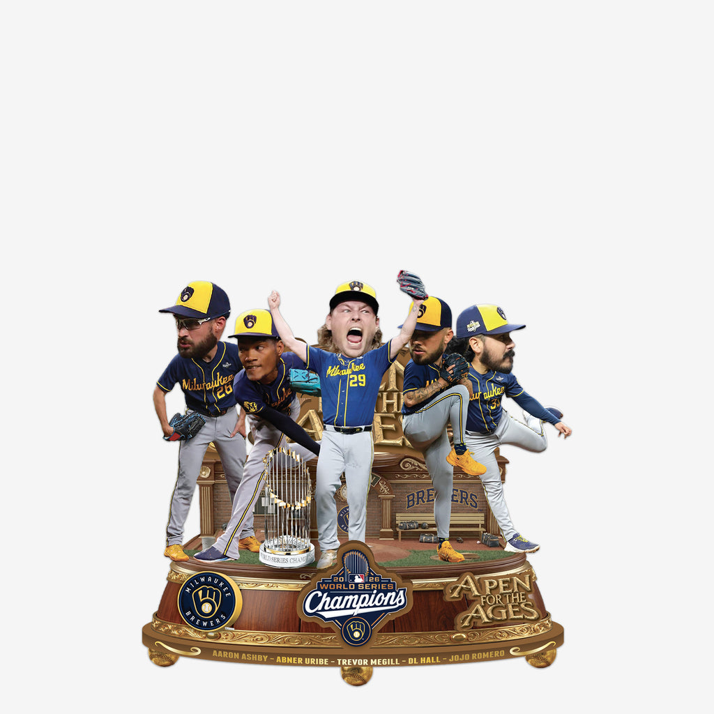 Milwaukee Brewers 2026 World Series Champions Bullpen for the Ages Mini Bobblehead Scene FOCO - FOCO.com