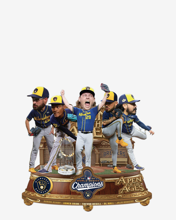 Milwaukee Brewers 2026 World Series Champions Bullpen for the Ages Mini Bobblehead Scene FOCO - FOCO.com
