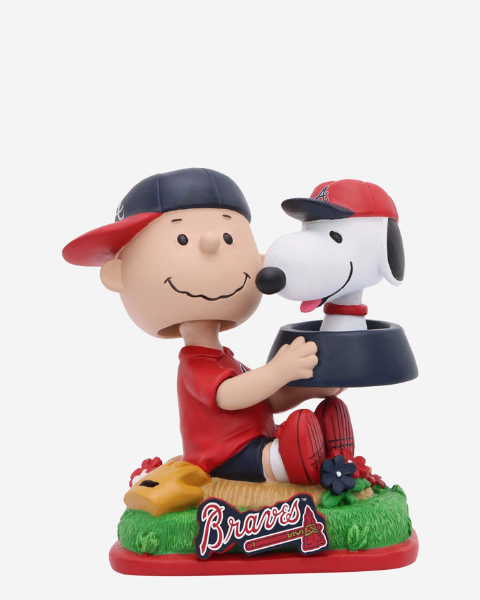 Atlanta Braves Charlie Brown & Snoopy Peanuts Dual Mini Bighead Bobblehead FOCO - FOCO.com