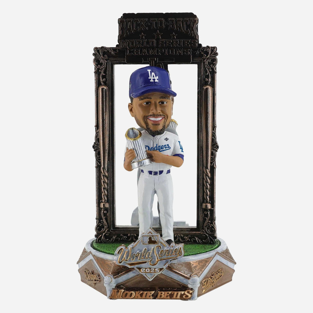 Mookie Betts Los Angeles Dodgers 2025 Back To Back World Series Champions Dual Spinner Bobblehead FOCO - FOCO.com