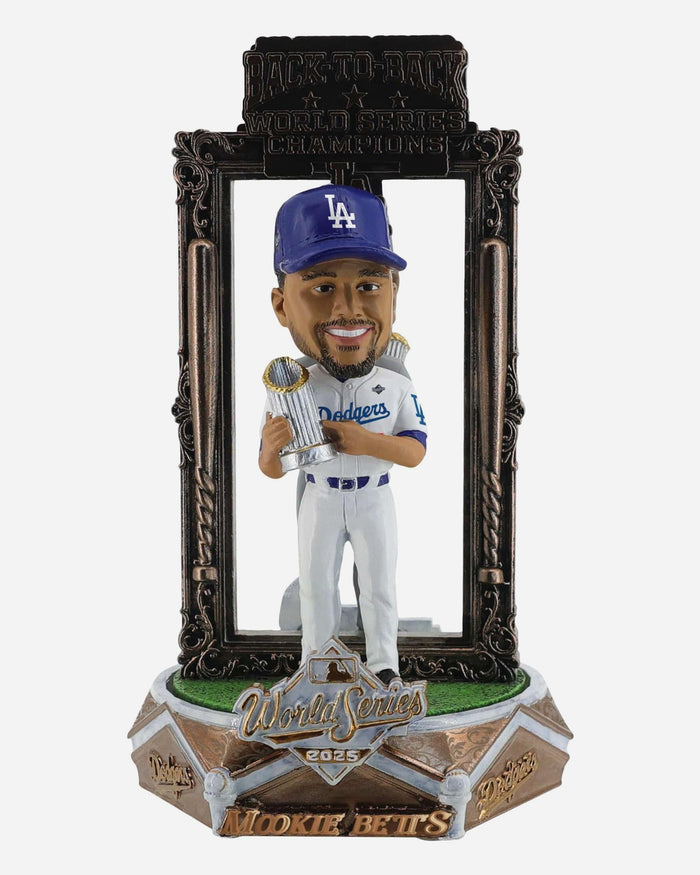 Mookie Betts Los Angeles Dodgers 2025 Back To Back World Series Champions Dual Spinner Bobblehead FOCO - FOCO.com