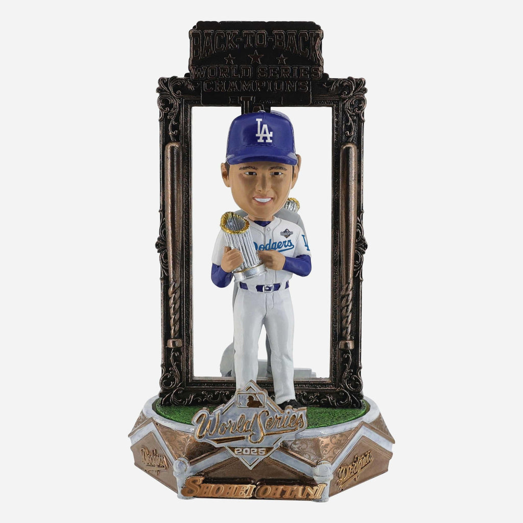 Shohei Ohtani Los Angeles Dodgers 2025 Back To Back World Series Champions Dual Spinner Bobblehead FOCO - FOCO.com