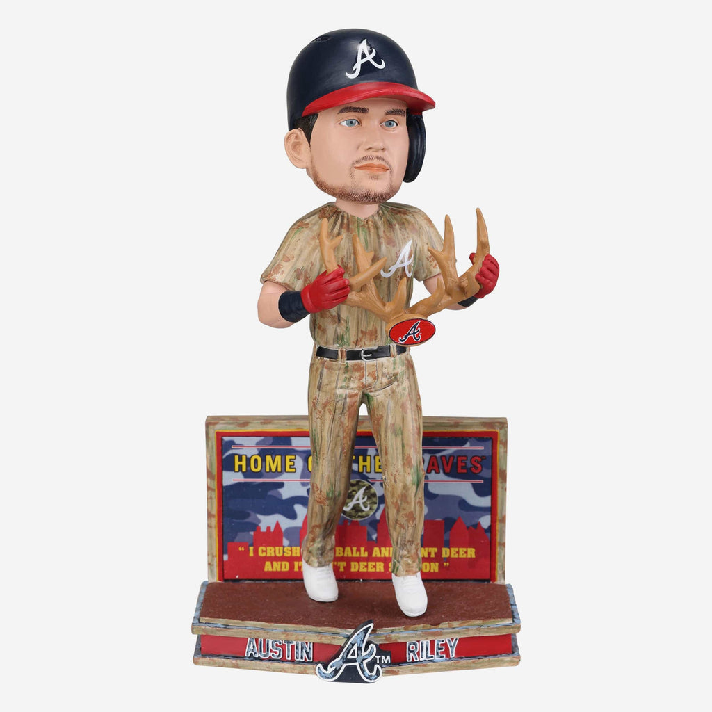 Austin Riley Atlanta Braves Camo Bobblehead FOCO - FOCO.com