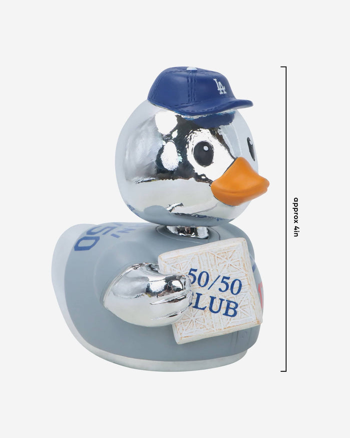 Shohei Ohtani Los Angeles Dodgers 50 Home Runs & 50 Stolen Bases Silver Player Bobble Duck Mini Bobblehead FOCO - FOCO.com