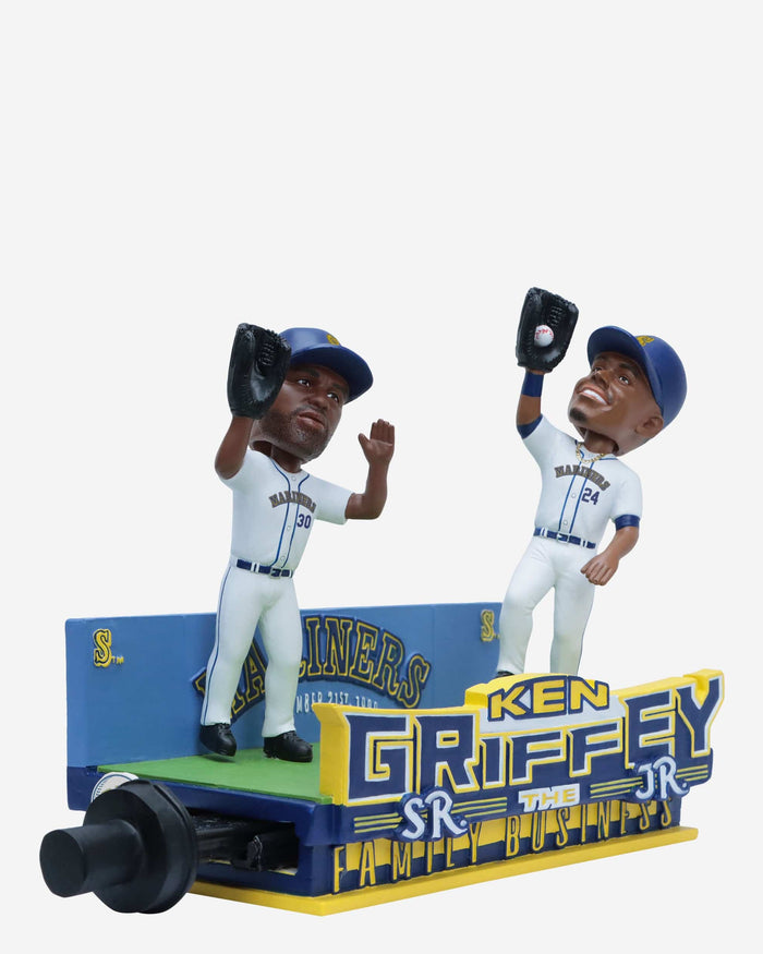 Ken Griffey Sr & Ken Griffey Jr Seattle Mariners Father and Son Slider Dual Bobblehead FOCO - FOCO.com