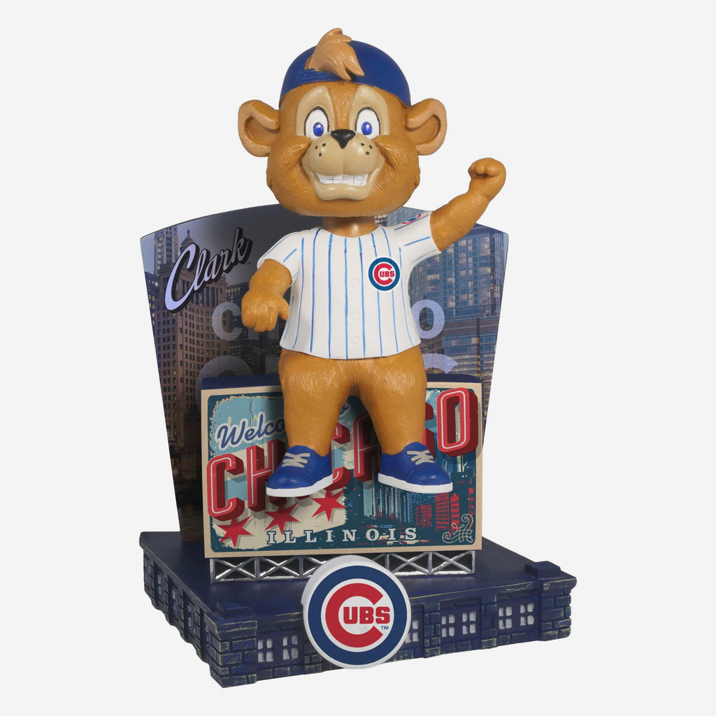 Clark Chicago Cubs Greetings From Mascot Bobblehead FOCO - FOCO.com