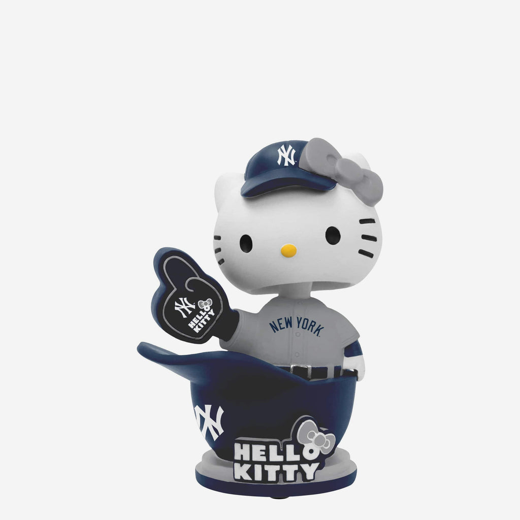 Hello Kitty® New York Yankees Baseball Helmet Away Jersey Bobblehead FOCO - FOCO.com