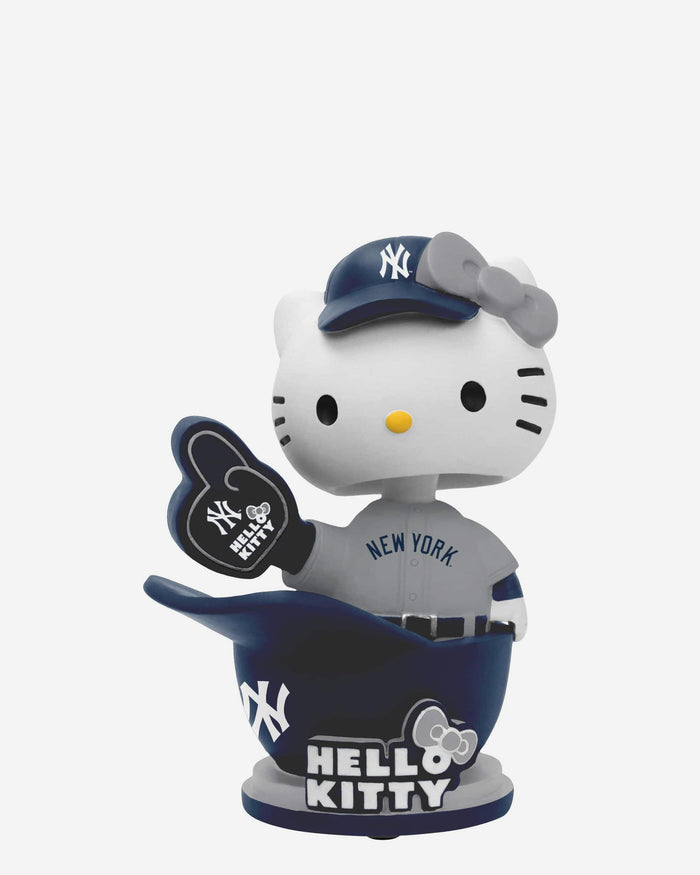 Hello Kitty® New York Yankees Baseball Helmet Away Jersey Bobblehead FOCO - FOCO.com