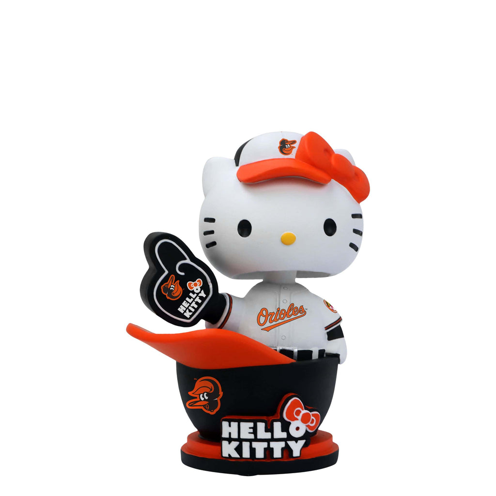 Hello Kitty® Baltimore Orioles Baseball Helmet Bobblehead FOCO - FOCO.com