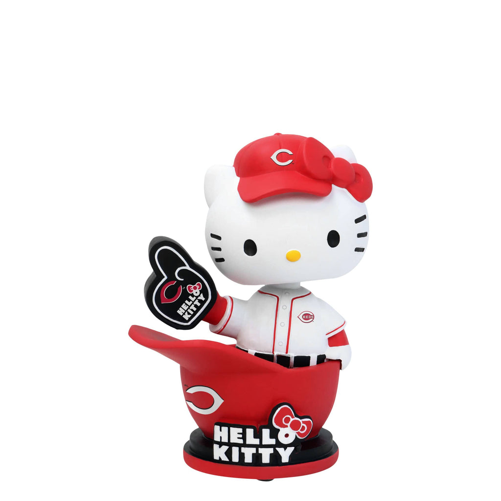 Hello Kitty® Cincinnati Reds Baseball Helmet Bobblehead FOCO - FOCO.com