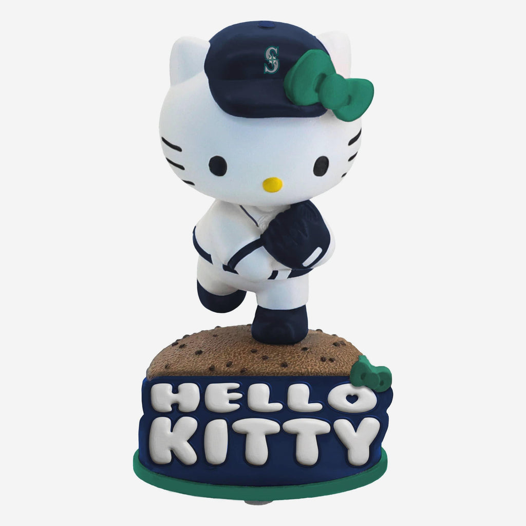 Hello Kitty® Seattle Mariners On The Mound Bobblehead FOCO - FOCO.com