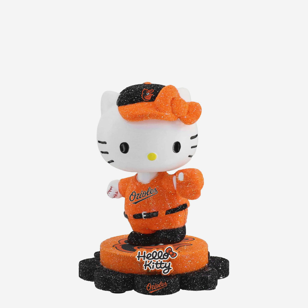 Baltimore Orioles Hello Kitty® Glitter Mini Bobblehead FOCO - FOCO.com
