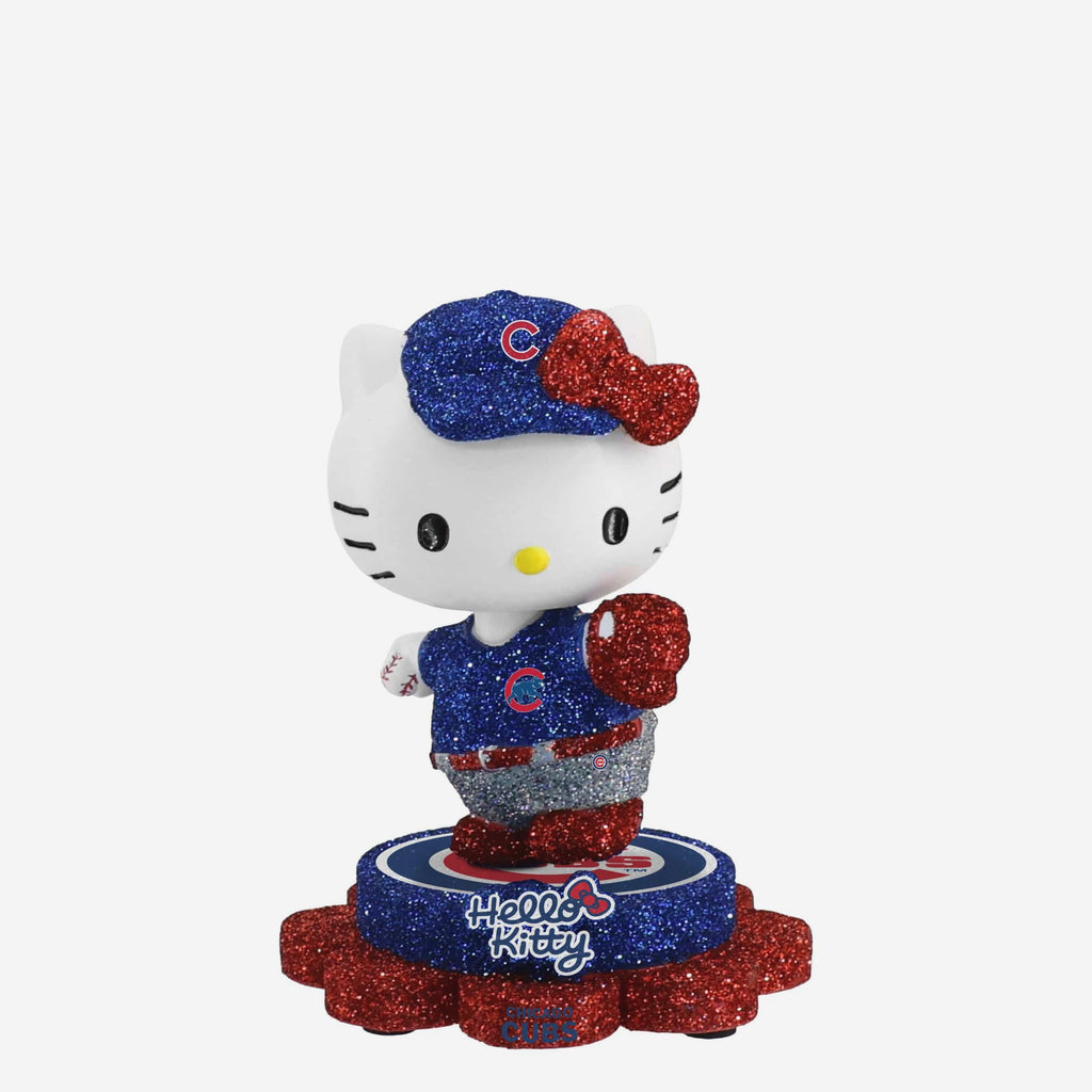 Chicago Cubs Hello Kitty® Glitter Mini Bobblehead FOCO - FOCO.com