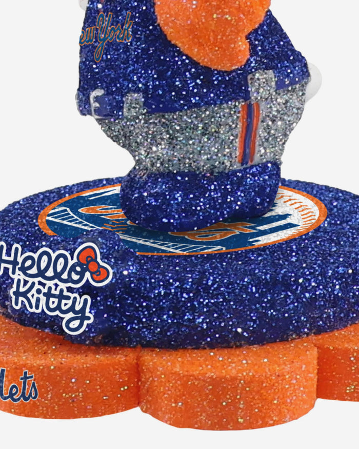 New York Mets Hello Kitty® Glitter Mini Bobblehead FOCO - FOCO.com