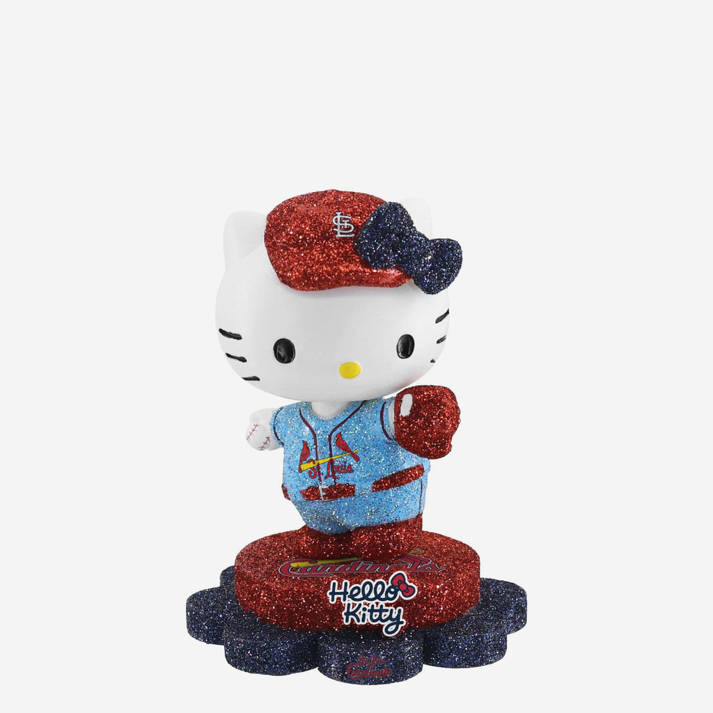 St Louis Cardinals Hello Kitty® Glitter Mini Bobblehead FOCO - FOCO.com