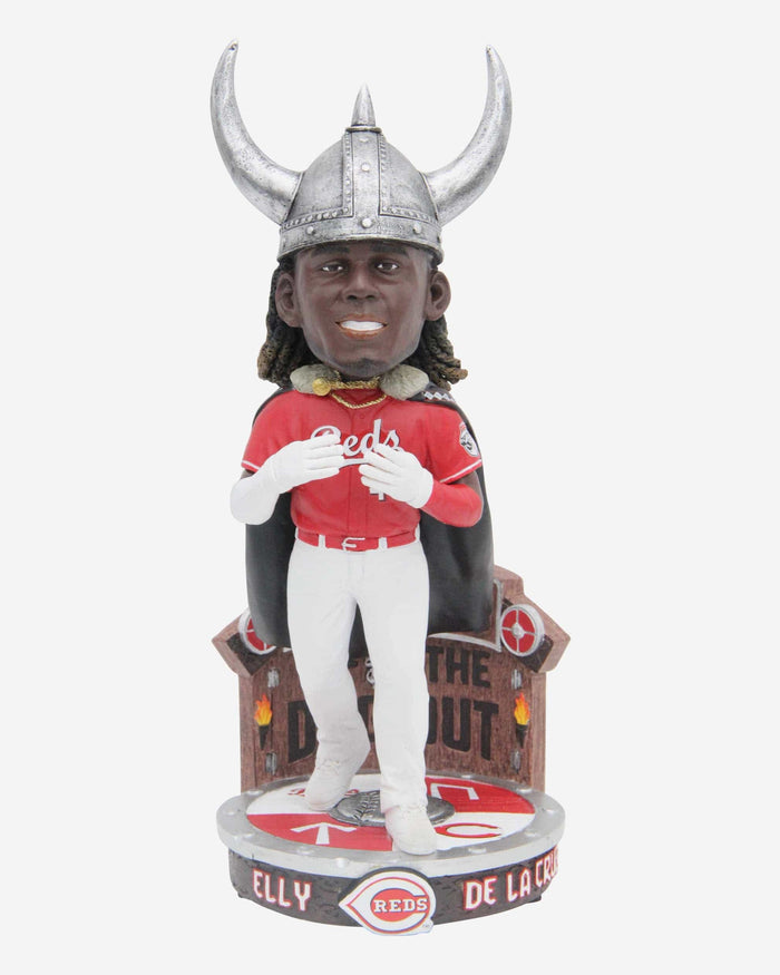 Elly De La Cruz Cincinnati Reds Viking Hat Home Run Celebration Bobblehead FOCO - FOCO.com