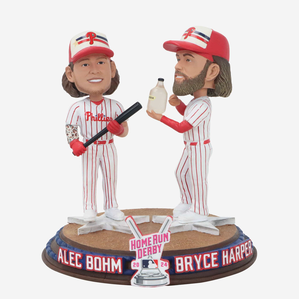 Alec Bohm & Bryce Harper Philadelphia Phillies Philly Wooder 2024 Home Run Derby Mini Bobblehead Scene FOCO - FOCO.com