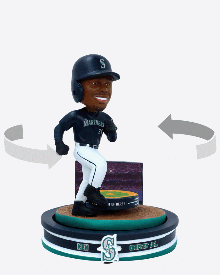 Ken Griffey Jr Seattle Mariners Home Run Spinner Mini Bobblehead Scene FOCO - FOCO.com