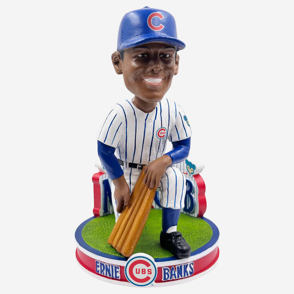 Ernie Banks Chicago Cubs Lets Play Two Bobblehead FOCO - FOCO.com