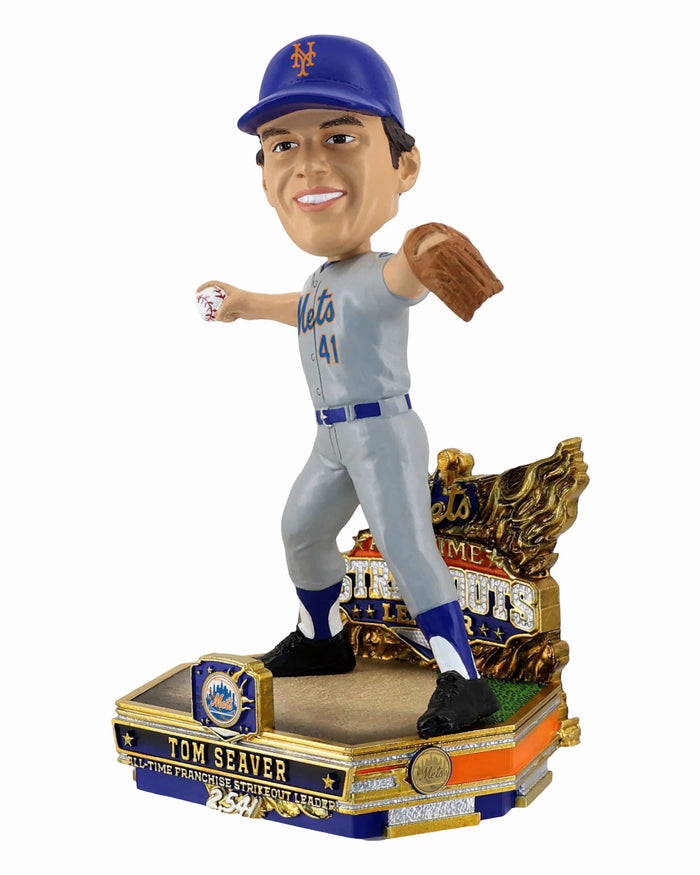 Tom Seaver New York Mets All-Time Franchise Strikeouts Leader Bobblehead FOCO - FOCO.com