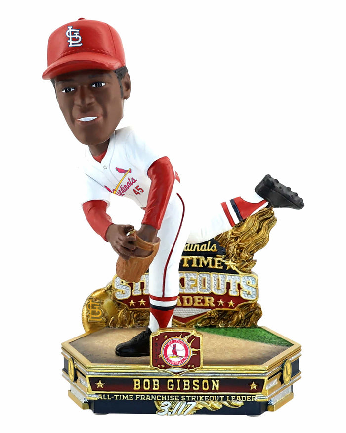 Bob Gibson St Louis Cardinals All-Time Franchise Strikeouts Leader Bobblehead FOCO - FOCO.com