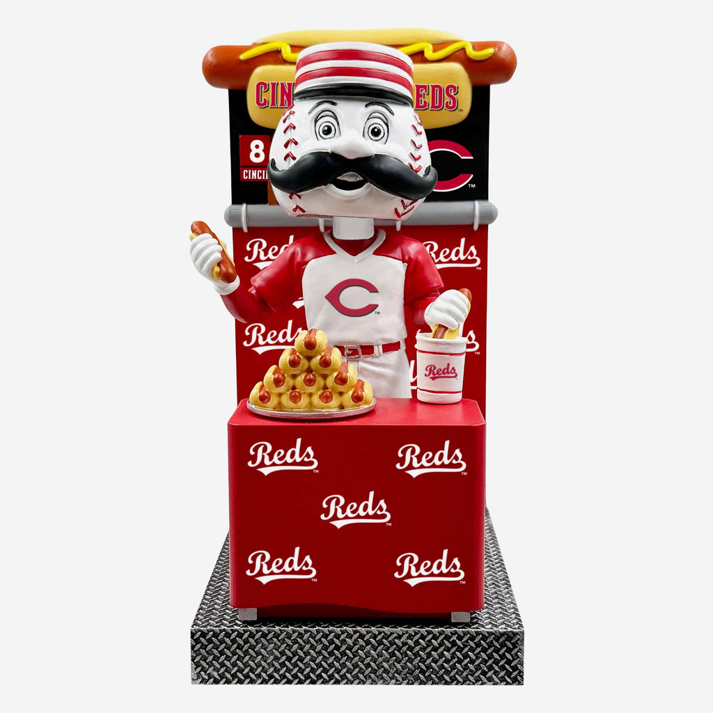 Mr Redlegs Cincinnati Reds Hot Dog Eating Contest Mascot Bobblehead FOCO - FOCO.com