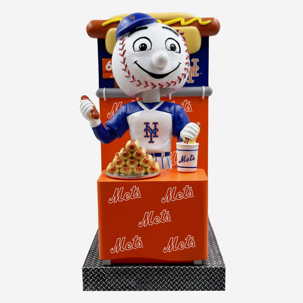 Mr Met New York Mets Hot Dog Eating Contest Mascot Bobblehead FOCO - FOCO.com