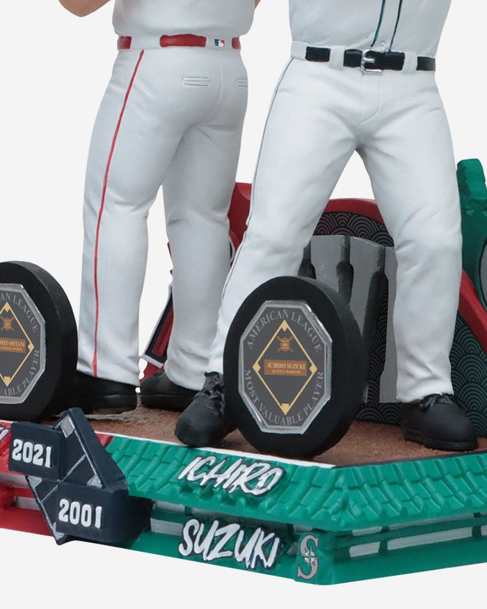 Ichiro Suzuki & Shohei Ohtani Seattle Mariners & Los Angeles Angels 2001 & 2021 AL MVP Dual Bobblehead FOCO - FOCO.com