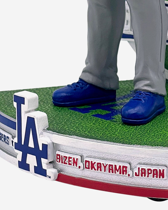 Yoshinobu Yamamoto Los Angeles Dodgers Away Jersey Japanese National Flag Bobblehead FOCO - FOCO.com