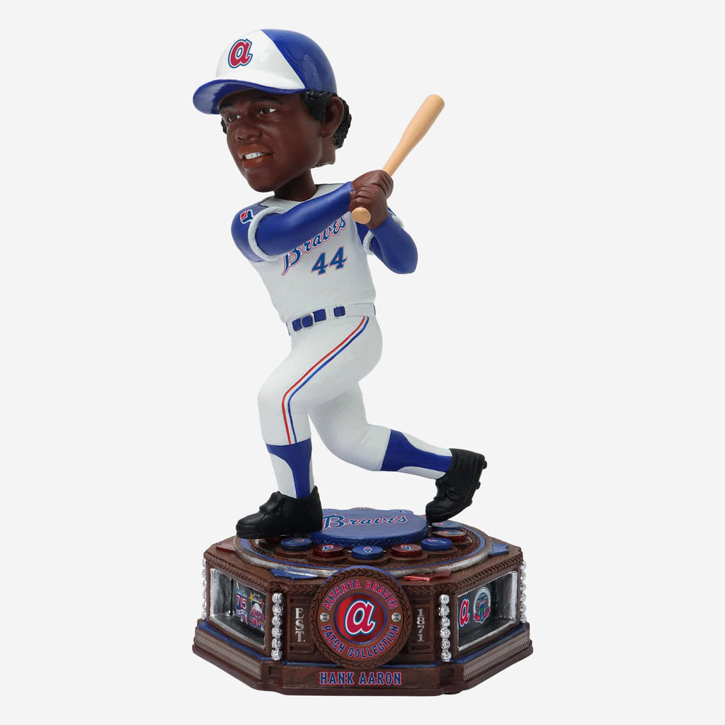 Hank Aaron Atlanta Braves Patch Collection Bobblehead FOCO - FOCO.com