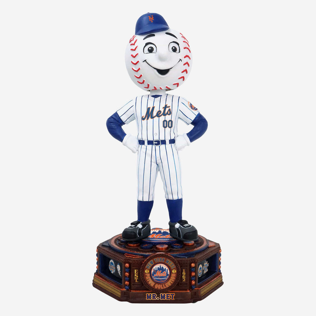 Mr Met New York Mets Patch Collection Mascot Bobblehead FOCO - FOCO.com