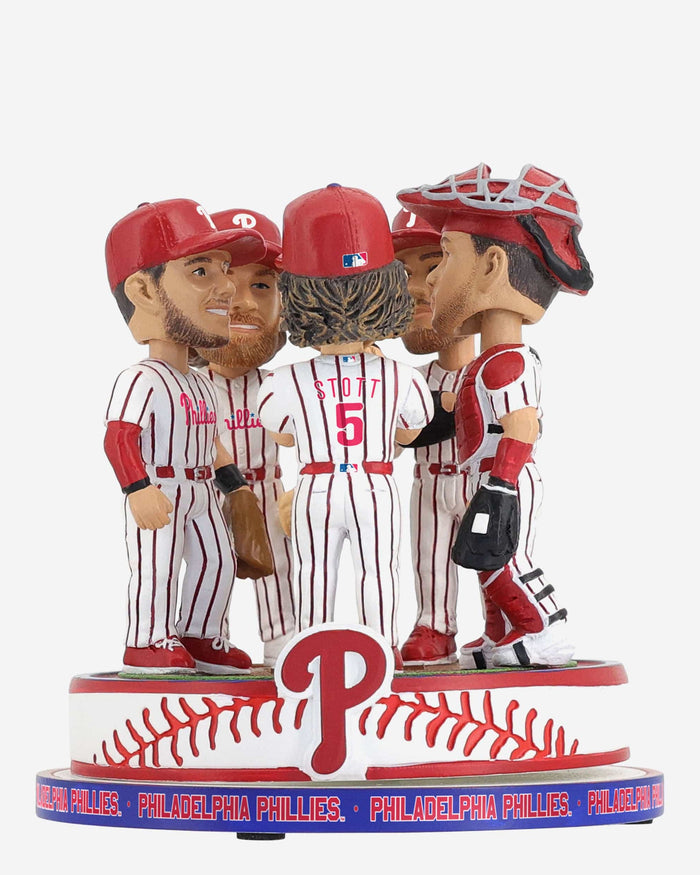 Philadelphia Phillies Mound Visit Spinner Mini Bobblehead Scene FOCO - FOCO.com