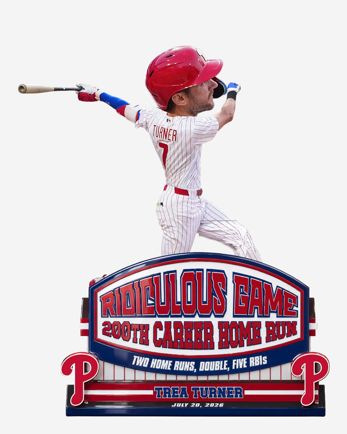 Trea Turner Philadelphia Phillies 200th Career Home Run Ridiculous Game Bobblehead FOCO - FOCO.com