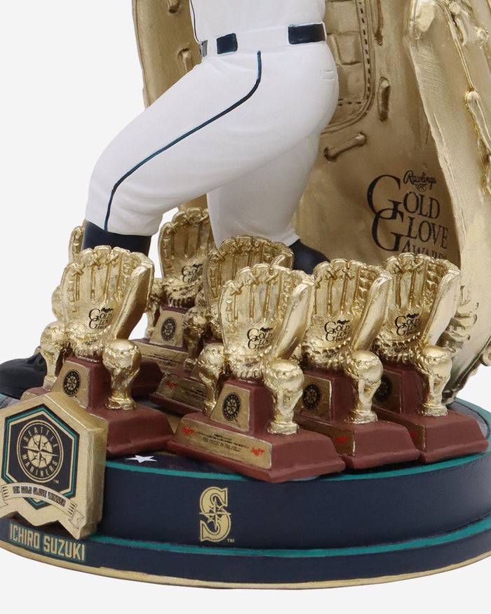 Ichiro Suzuki Seattle Mariners 10x Gold Glove Award Bobblehead FOCO - FOCO.com