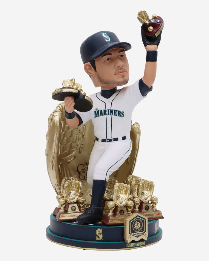 Ichiro Suzuki Seattle Mariners 10x Gold Glove Award Bobblehead FOCO - FOCO.com