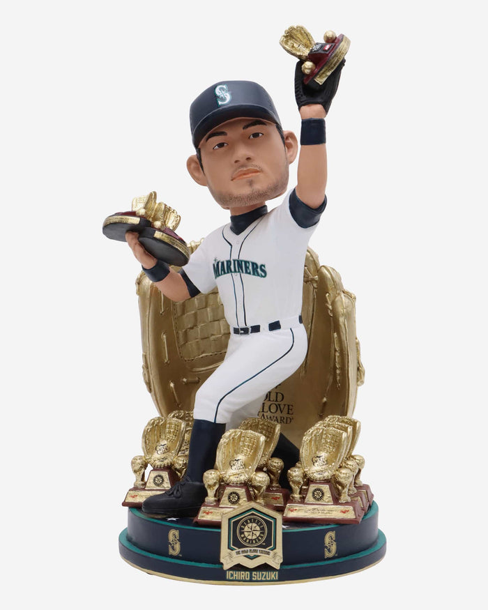 Ichiro Suzuki Seattle Mariners 10x Gold Glove Award Bobblehead FOCO - FOCO.com