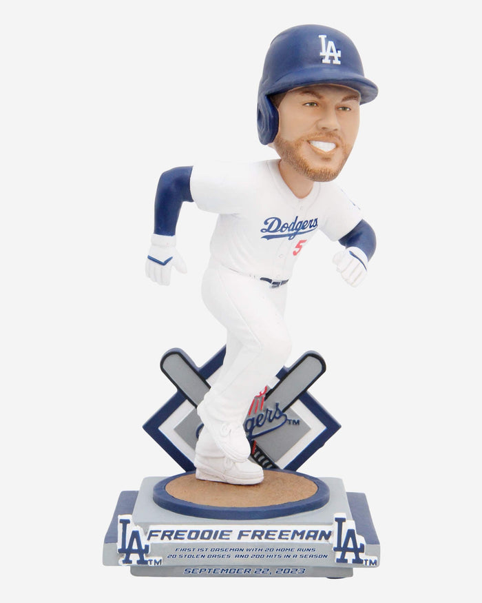 Freddie Freeman Los Angeles Dodgers 200 Hits 20 Home Runs 20 Steals Bobblehead FOCO - FOCO.com