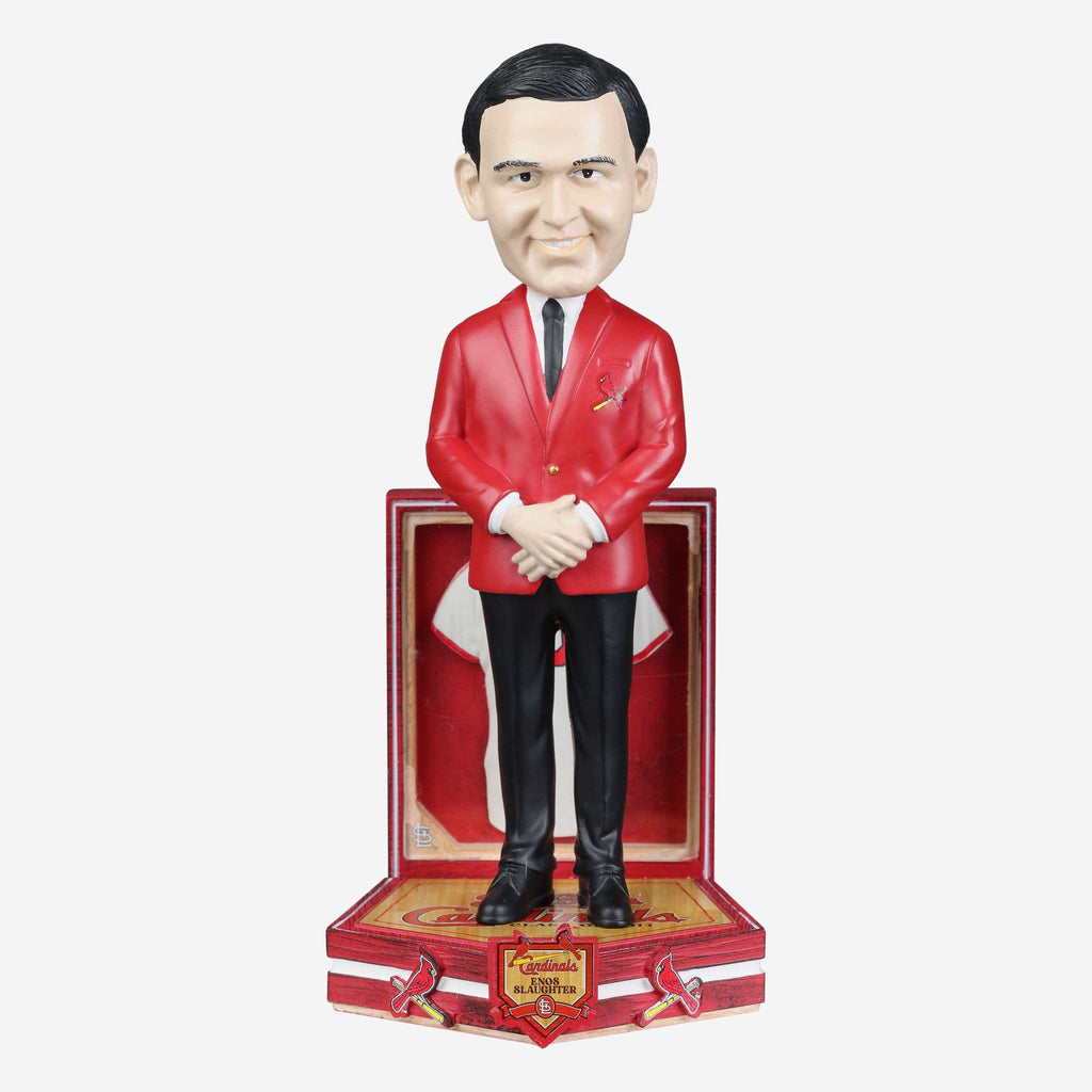 Enos Slaughter St Louis Cardinals Red Jacket Bobblehead FOCO - FOCO.com