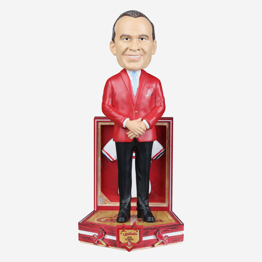 Joe Torre St Louis Cardinals Red Jacket Bobblehead FOCO - FOCO.com