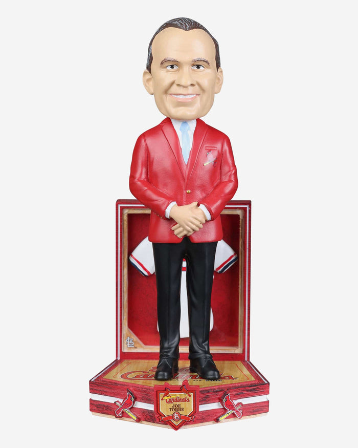 Joe Torre St Louis Cardinals Red Jacket Bobblehead FOCO - FOCO.com