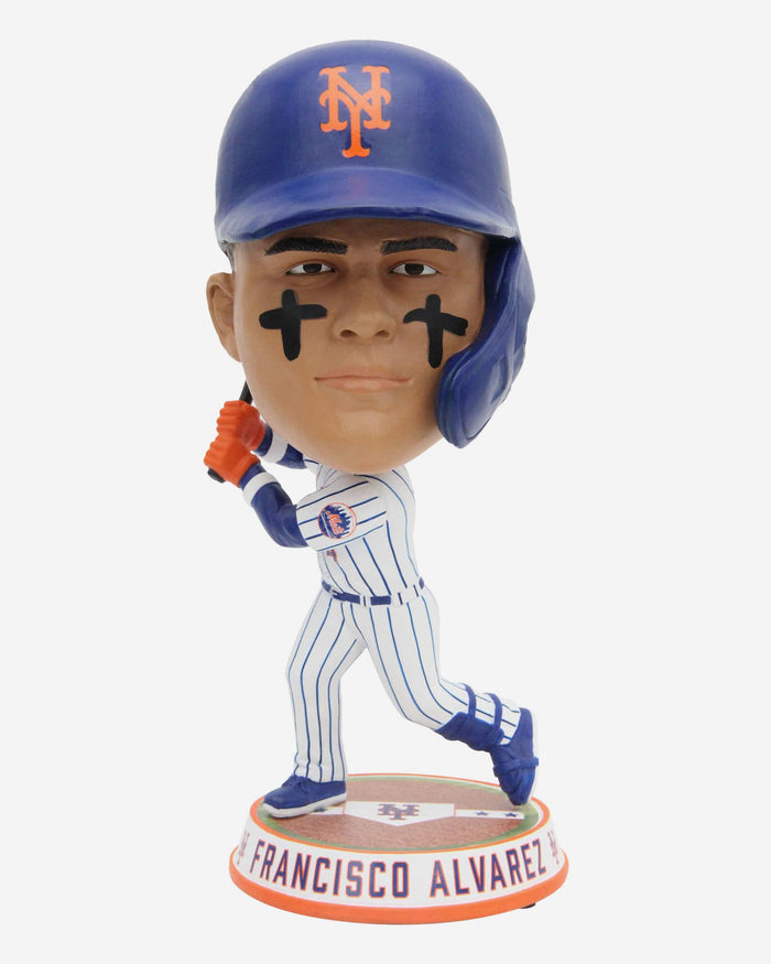 Francisco Alvarez New York Mets Field Stripe Bighead Bobblehead FOCO - FOCO.com