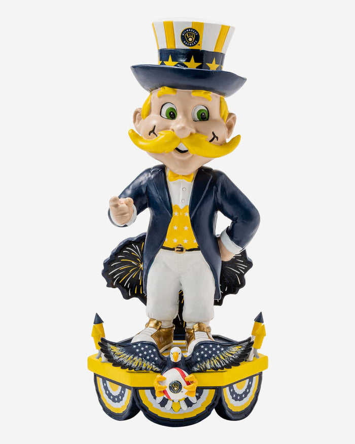 Bernie Brewer Milwaukee Brewers Americana Mascot Bobblehead FOCO - FOCO.com